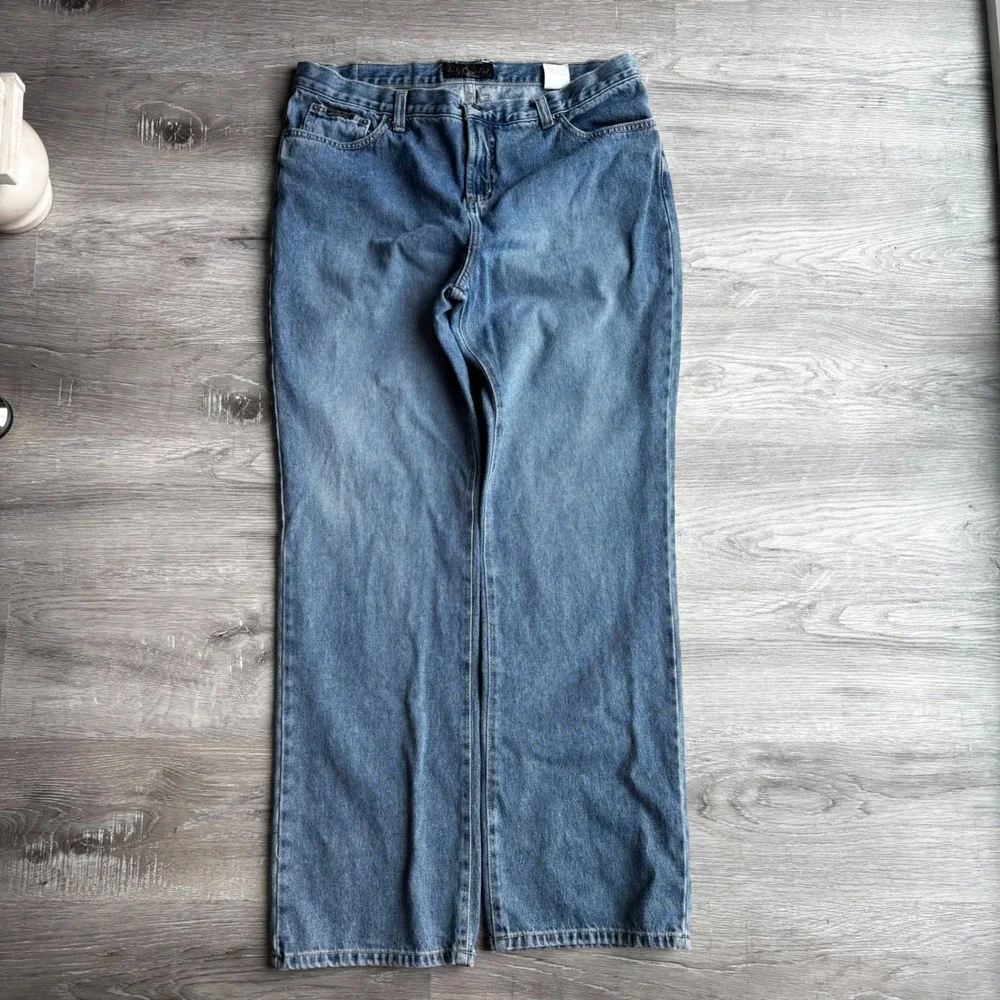 Baby Phat Jeans Womens‎ Size 15 Blue Denim Wideleg Classic Fit Y2K vintage - Picture 6 of 11
